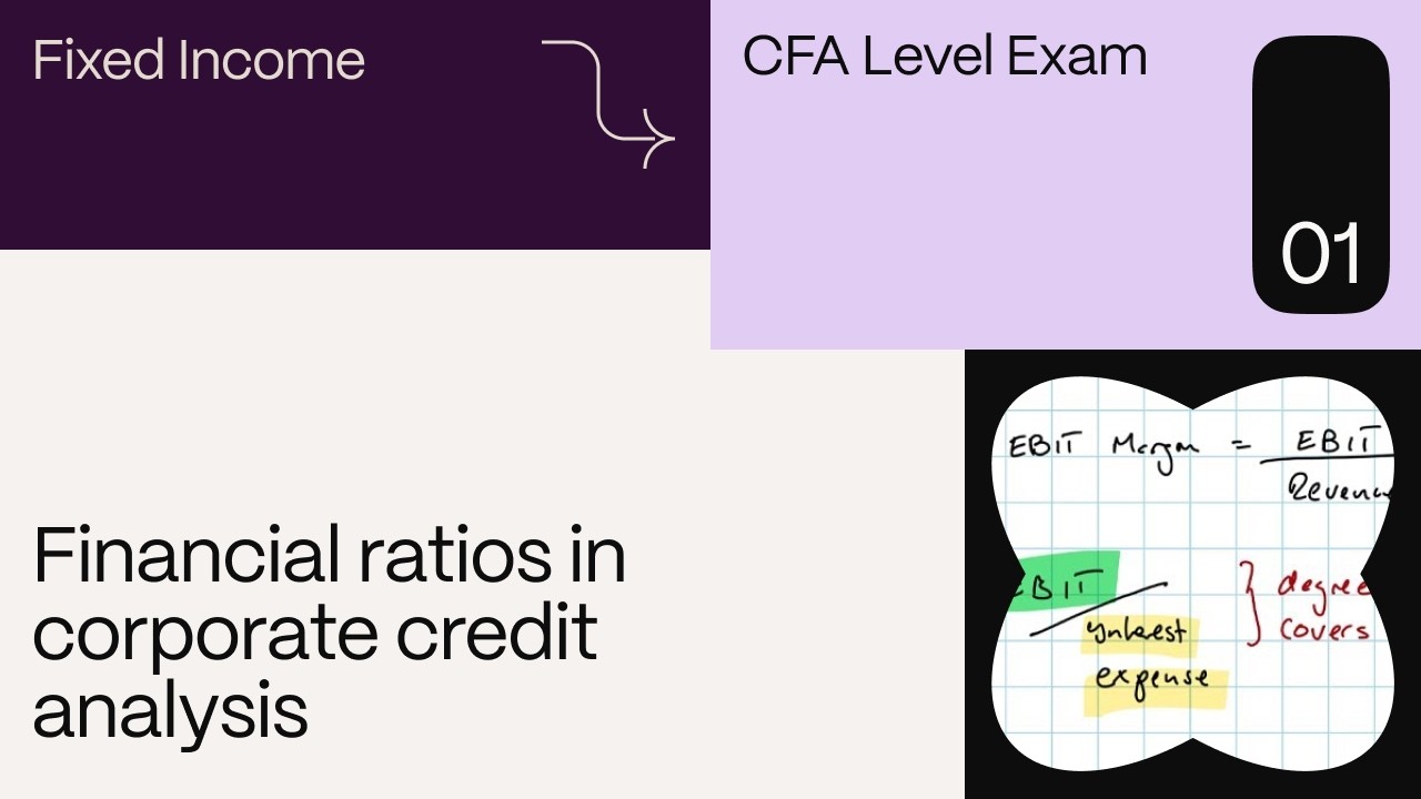 Financial ratios in corporate credit analysis (for the CFA Level 1 exam)