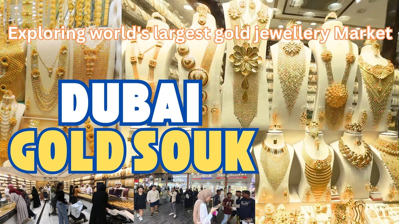 🤩सोने का सबसे बड़ा मार्केट [4K] Dubai Gold Souk Market Walking Tour #dubaigoldsouk