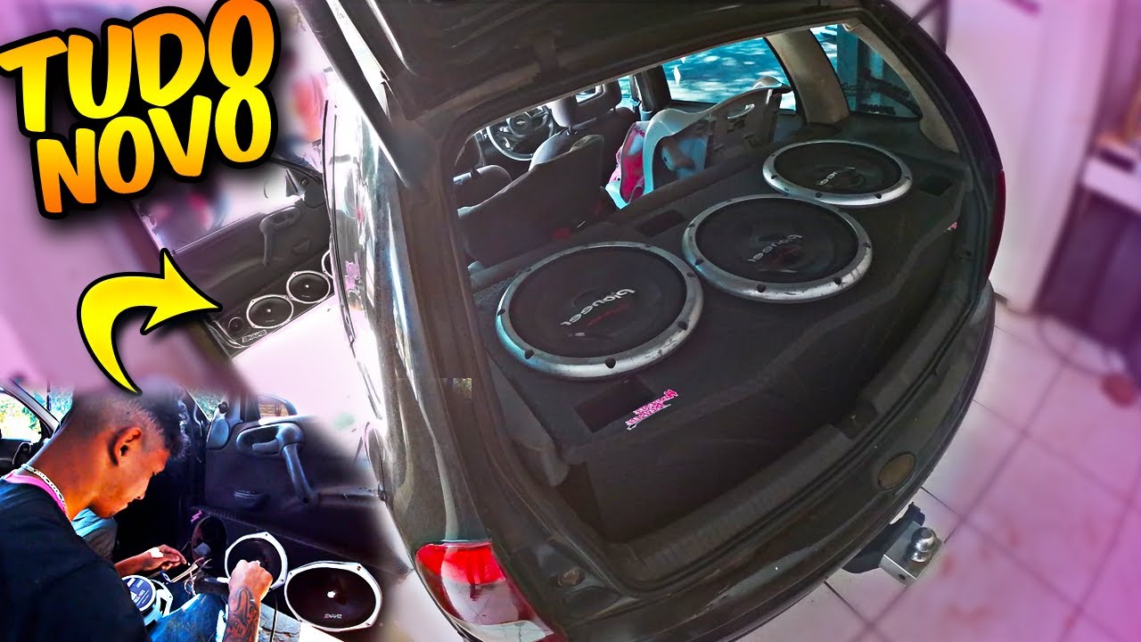 Ele Não Aguentou e TROCOU TODOS os AUTO FALANTES do SOM do CORSA !