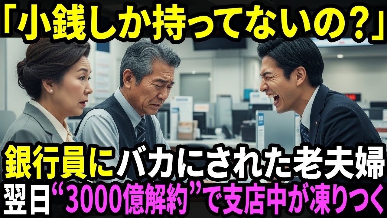 「小銭しか持ってないの？」エリート銀行員にバカにされた老夫婦──翌朝、「3000億解約」で支店中が凍りつく