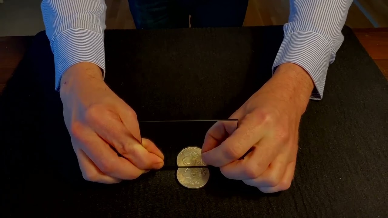 Amazing coin magic with a mirror!