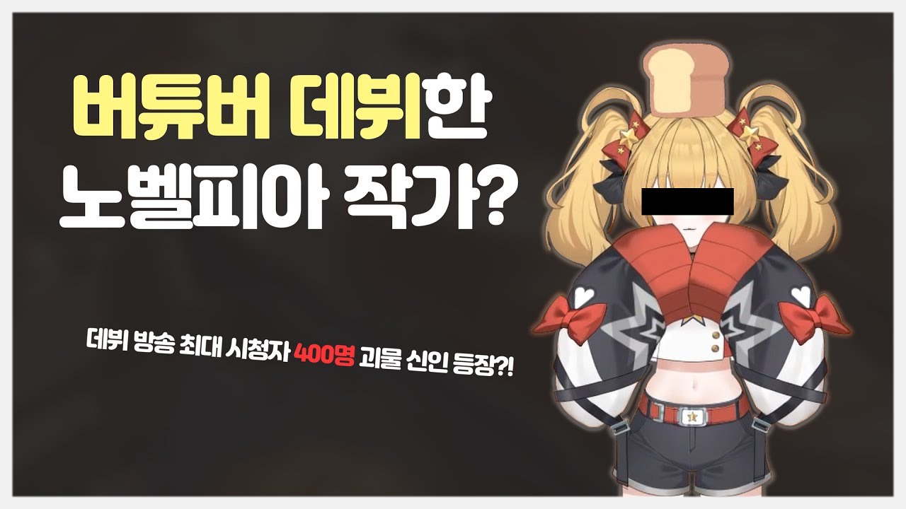 노벨피아 유명 TS작가 망크빵 버튜버 데뷔?!