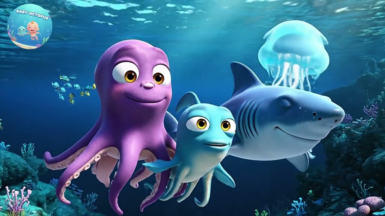 Octopus & Shark's FUNNIEST Deep Sea Swim! 🦈🐙 | Best Friends Adventure
