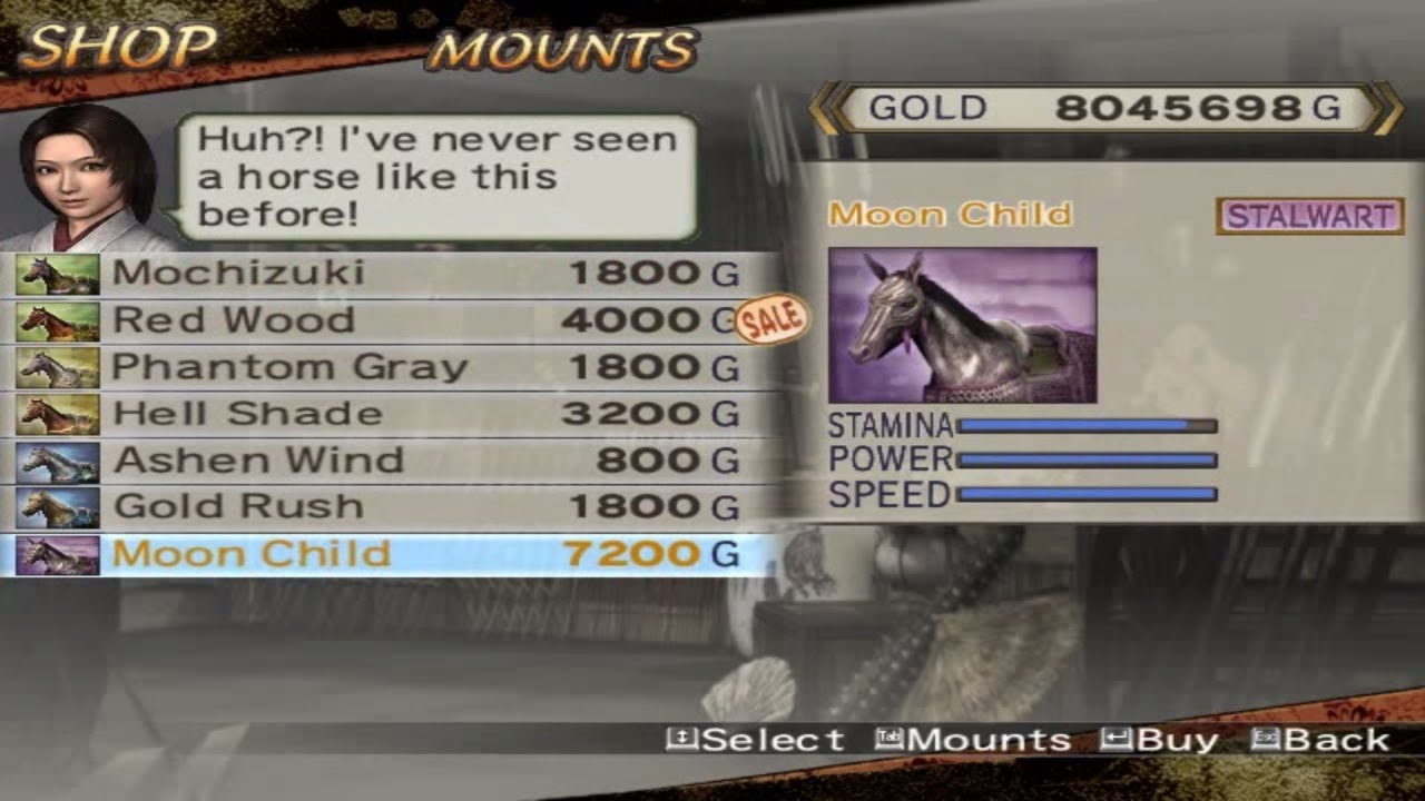 Getting The Moon Child Horse - Samurai Warriors 2