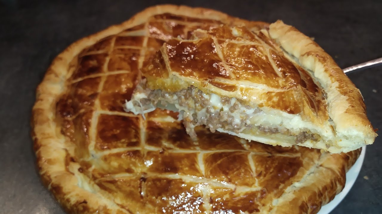Tourte viande hachée, pomme de terre et sauce béchamel facile et rapide /  minced meat pie #ramadan