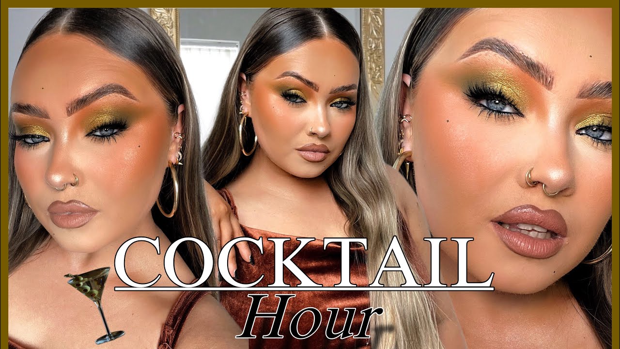 Cocktail Makeup 🍸🌞 Antique Green/Gold Eyes | chit chat GRWM
