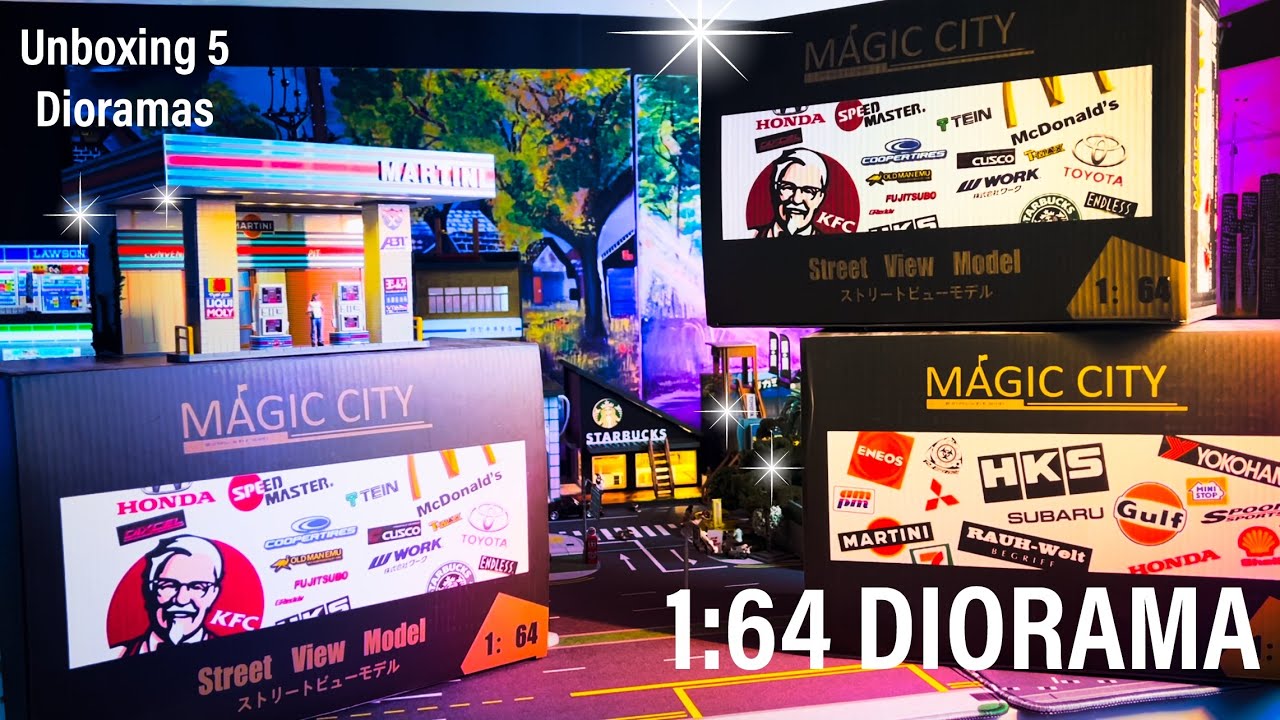 1/64 scale MAGIC CITY DIORAMAS | Hotwheels Diorama layouts #newvideo #hotwheels #hotwheels