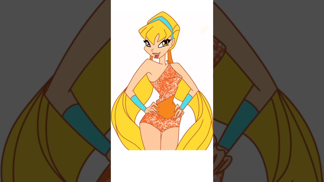 DRAW Stella from Winx Club in JUST 1 Minute? #drawing #drawing4kids #drawingtechniques #art #cartoon