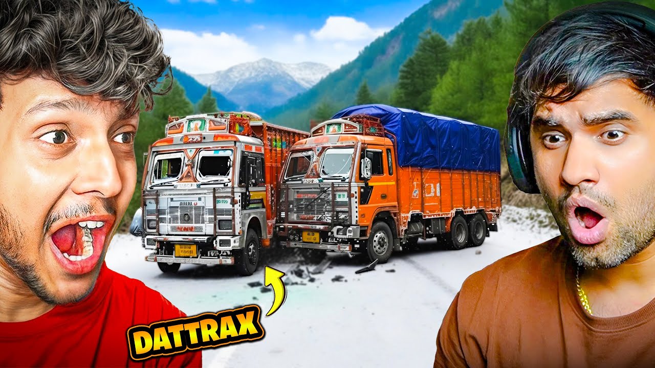 CRASHED MY TRUCK IN SNOW MOUNTAIN INTO @DattraxGaming @Dattraxplays
