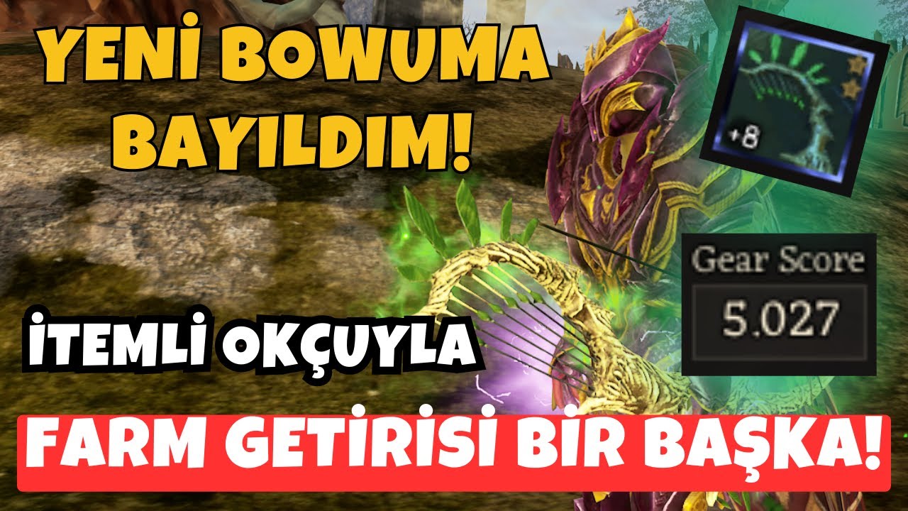 RİSE ONLİNE | İTEMLİ OKÇUYLA FARM GETİRİSİ ÇOK BAŞKA! YENİ BOW ALDIM VE BAYILDIM! +5000 Gear Score