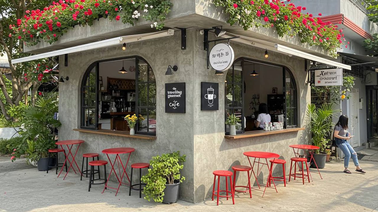 100+ Minimalist Cafe & Coffee Shop Design Ideas, Small Coffee Shop Budget Concept Design #629