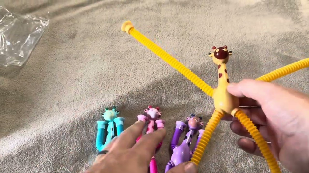 Real Review of Limpskys Suction Cup Toy Pop Tube Giraffe Set