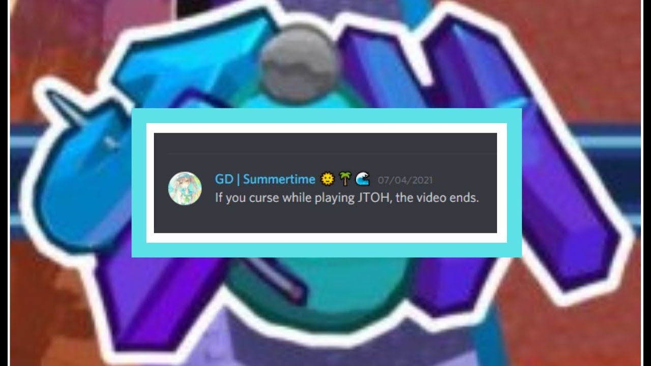 If you curse while playing JTOH, the video ends. | Juke's Towers of Hell
