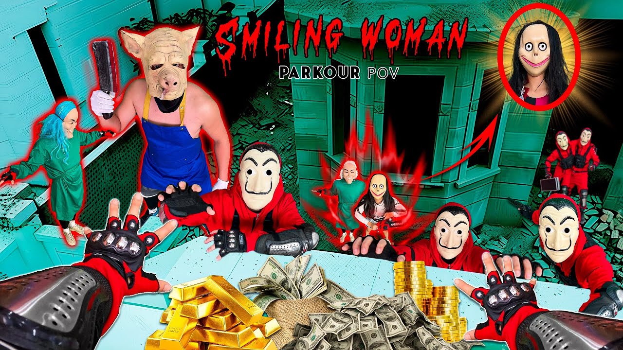 MAZE HOUSE NIGHTMARE – BAD GUYS ESCAPE PIGHEAD AND SMILING WOMEN | Chase Pov Horror Film