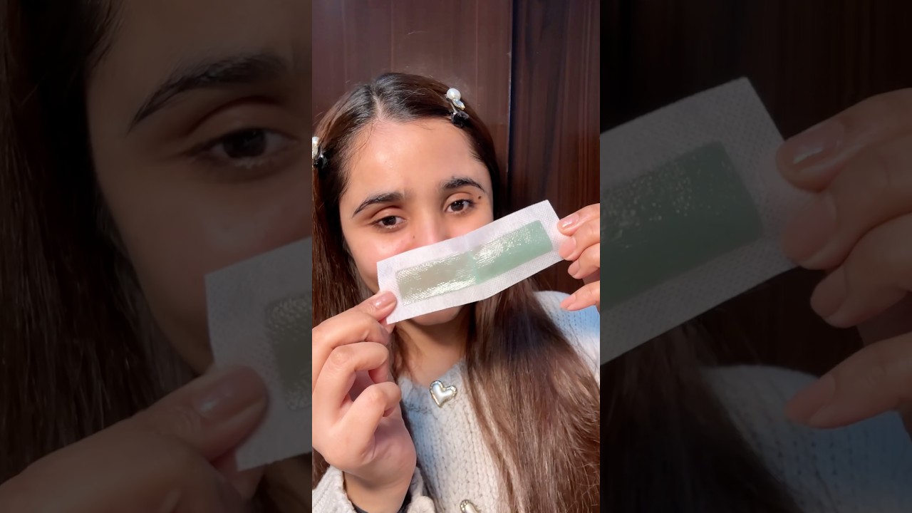 Facial wax strip🎀✨ #ytshortsindia #facialhairremovalathome #shavingroutine #skincareroutine #foryou