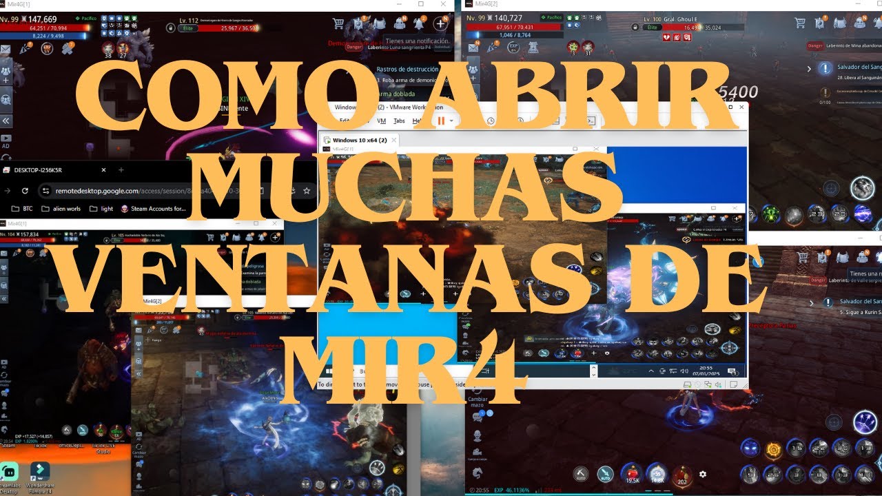 MIR4 - Como abrir muchas ventanas en mir4 en la misma pc