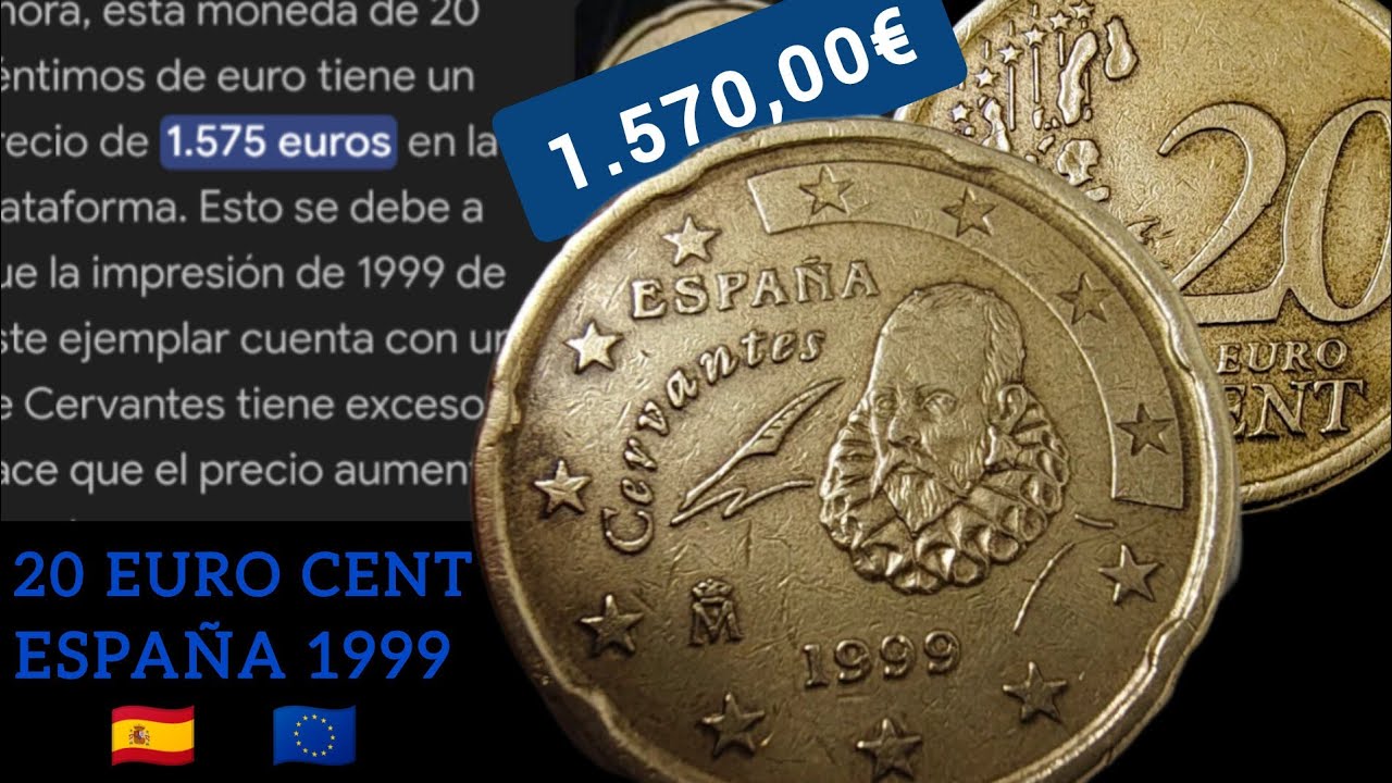 20 Céntimos Euro España 1999 Un Valor Hasta 3000€