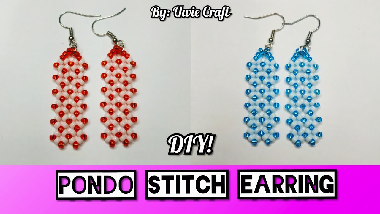 Beading Tutorial: How To Make Pondo Stitch Earring//Learn PONDO STITCH//Seed Beads Earring Tutorial