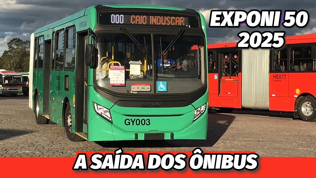 SÓ URBANOS! A SAÍDA dos ÔNIBUS da EXPONI 2025 em CURITIBA