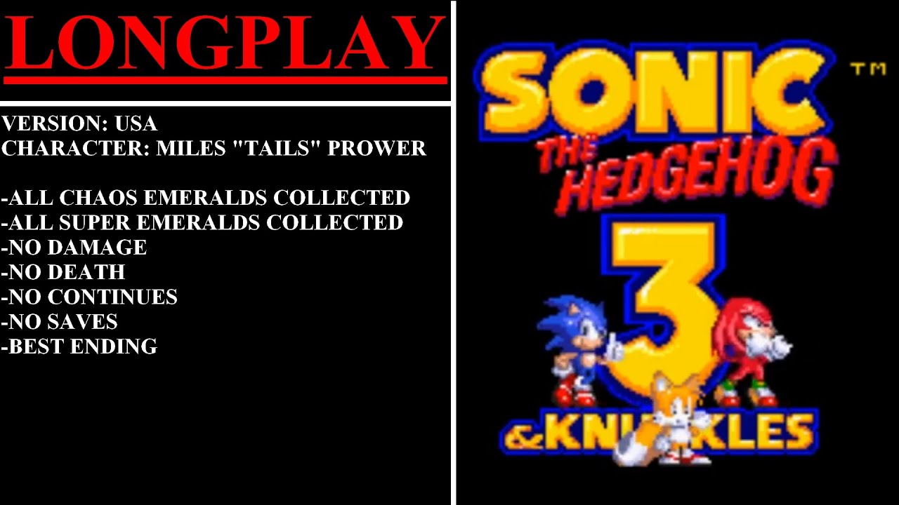 Sonic the Hedgehog 3 & Knuckles [USA] (Sega Genesis) - (Longplay - Miles 