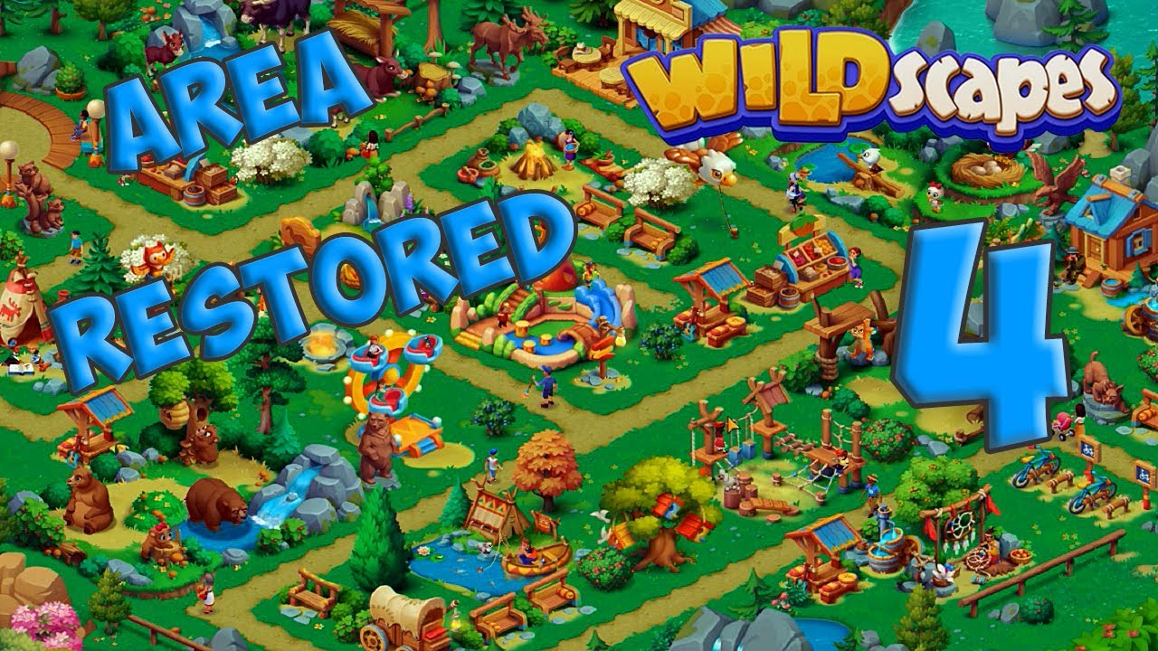Wildscapes AREA 4 - Zoo Decoration [ Gameplay Story ] Украшение Зоопарка HD