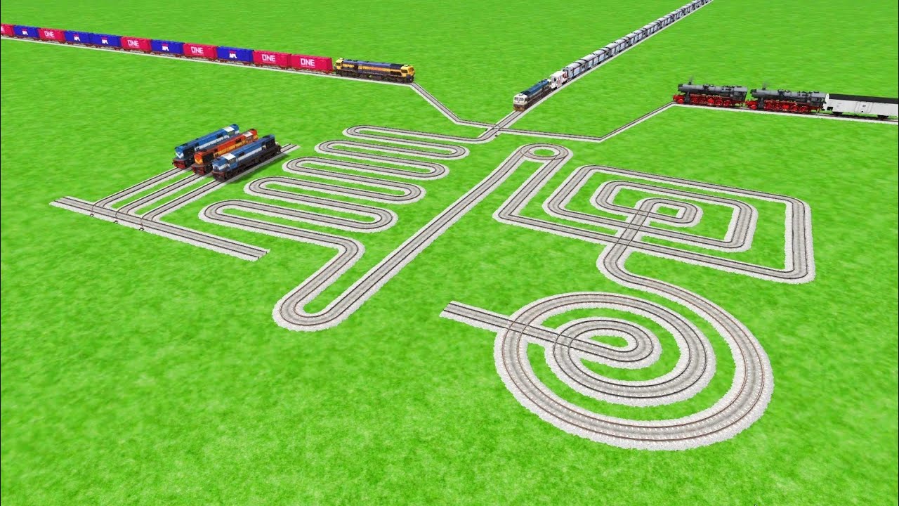 TRAINS RUNNING AT SPRINGS RAILROAD TRACKS BUMPY ZIG AND TRACKS 😱 RAILWORK RAILROAD 