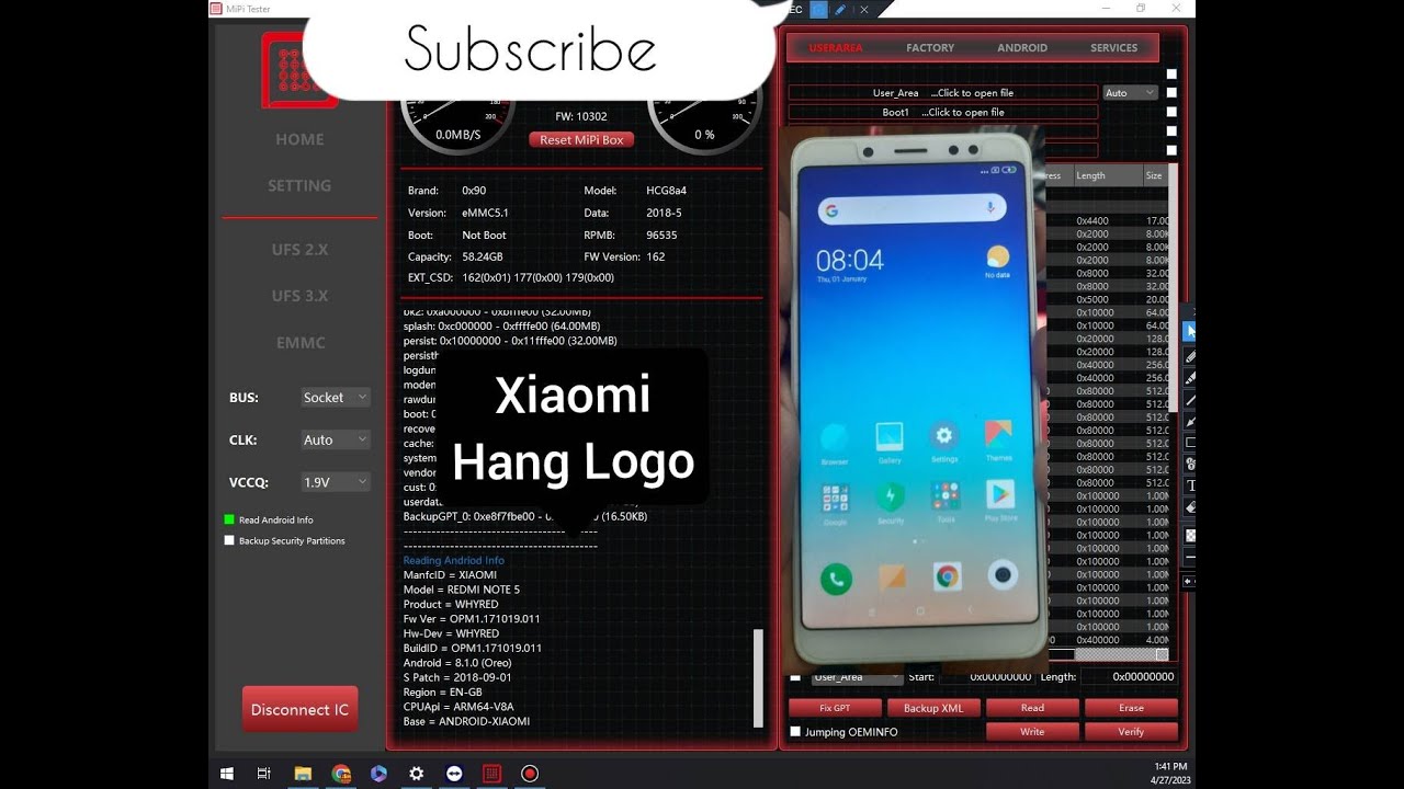 Xiaomi Qualcomm Emmc Bad Health Repair With Mipi Tester