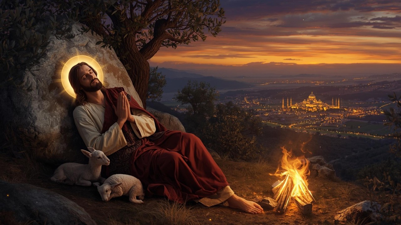 Jesus by the Fire 🔥 Peaceful Worship Instrumental | Deep Sleep & Prayer Ambient Music