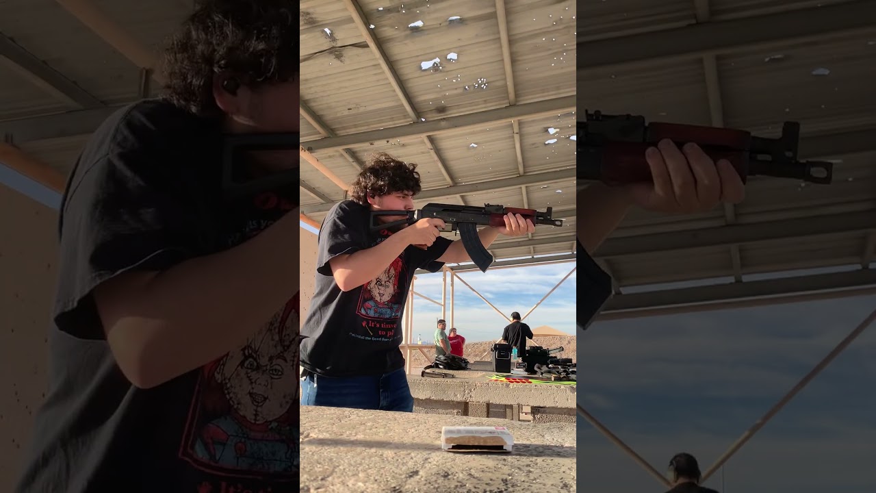 First time shooting my vska draco with a folding pistol brace that baby stood me up 😂