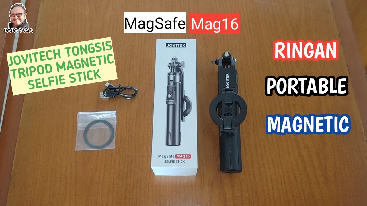 Ini yang cocok buat travelling!, Sudah Ringan,Kokoh,Ada Magnetnya | Tripod Tongsis Jovitech Magsafe
