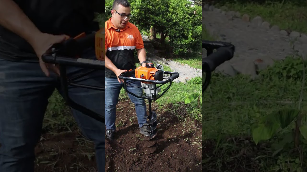 Barrena de tierra con cuchilla de 15cm de 40.2 cc