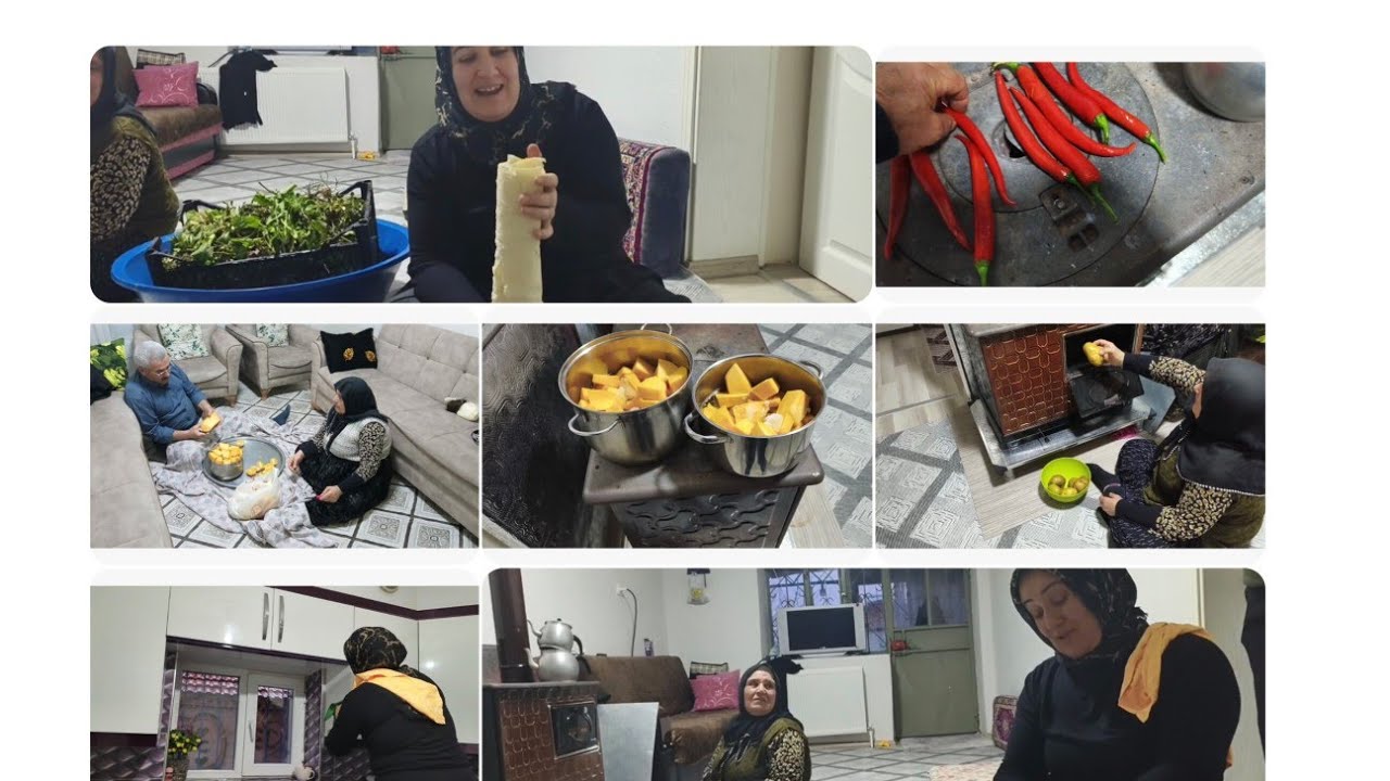 ELMASIM TORUNUM LEYLA İLE BİZE GELMİŞLER ELMASIN EN SEVDİĞİNİ YAPTIK KÜZÜNE SOBADA