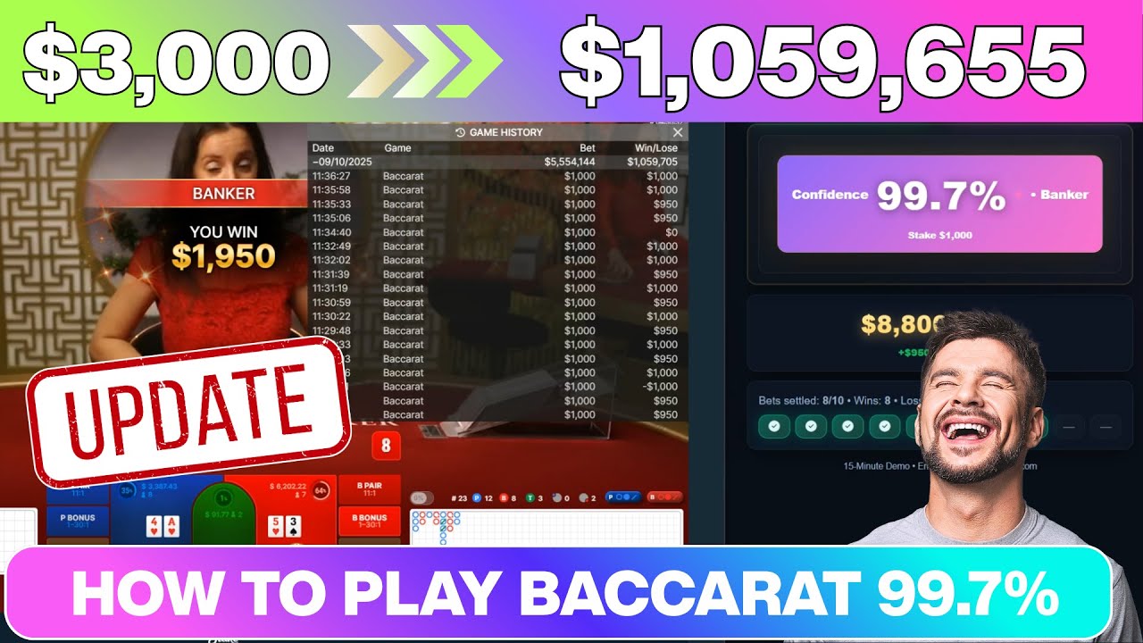 Baccarat Strategy | How to Play Baccarat 99.7% Win Rate System