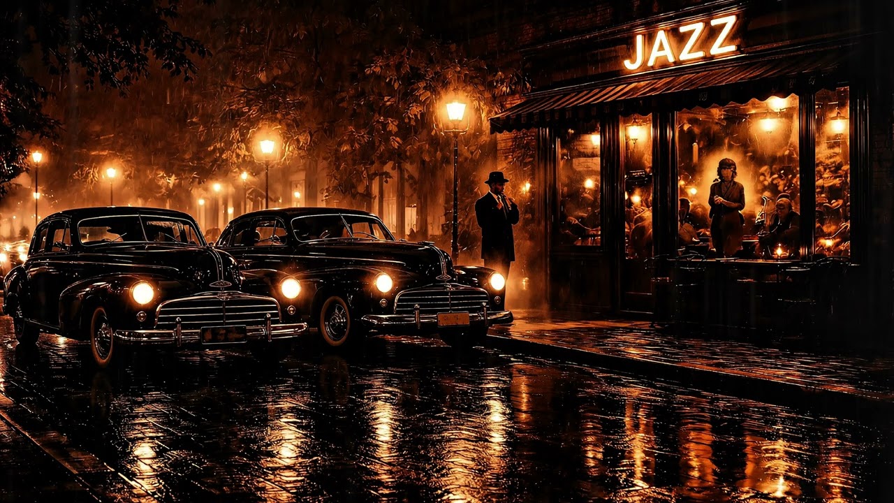 1940s Late Night Jazz Café ☕ Soft Saxophone & Vintage Female Vocals