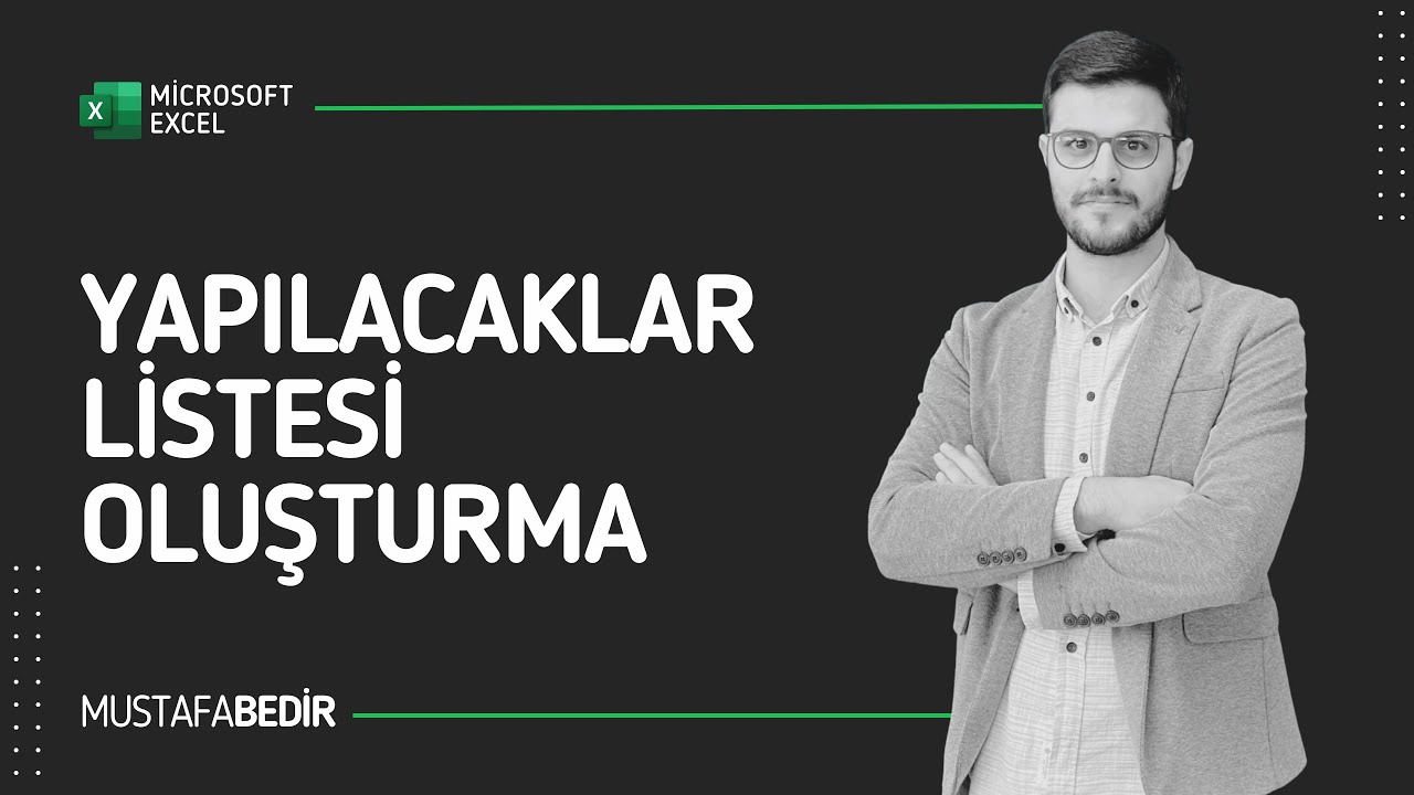 Excel'de Yapılacaklar Listesi Oluşturma