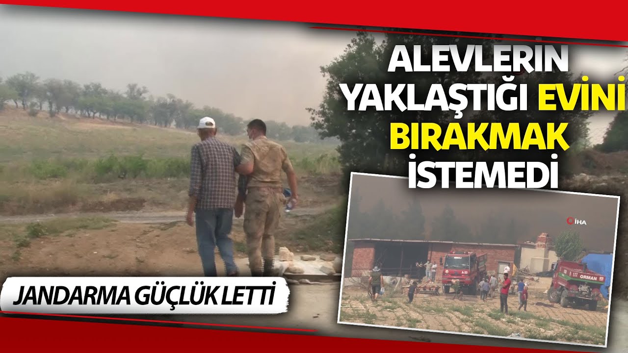 Yaşlı Adam Alevlerin Yaklaştığı Evini Terk Edip Gidemedi