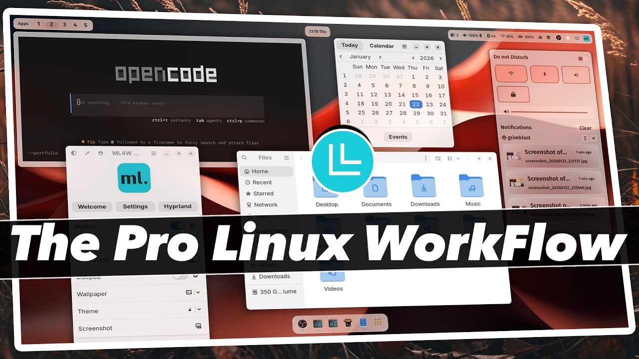 The Ultimate HYPRLAND Productivity Setup 2026 | ML4W DOTFILES Installation & Guide