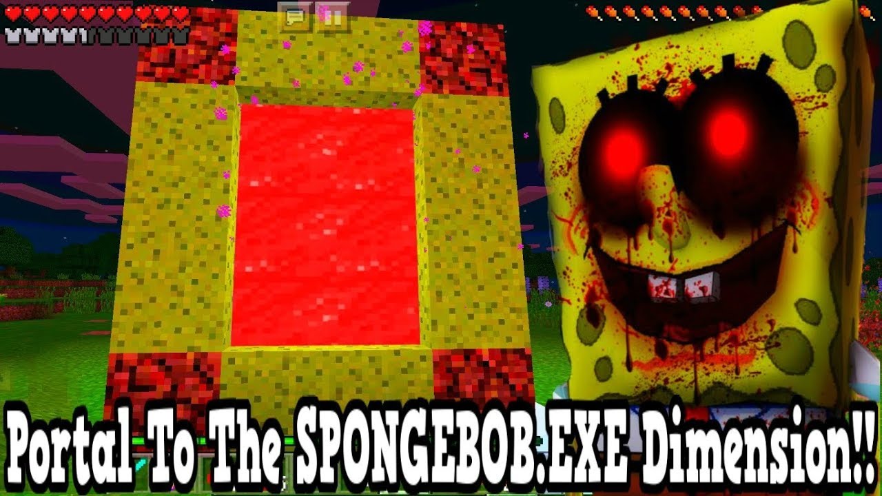 Minecraft Pe - Portal To The SPONGEBOB.EXE Dimension - Mcpe Portal To The SPONGEBOB.EXE!!!