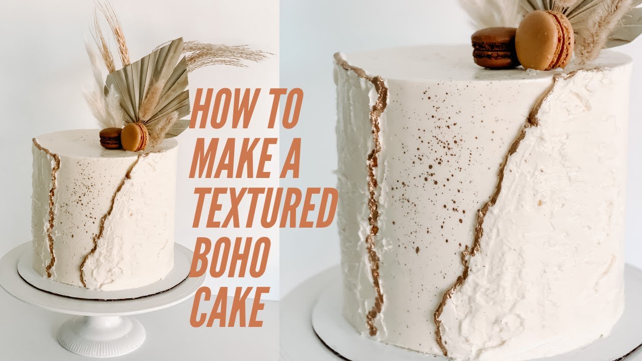 How to make a textured boho theme cake