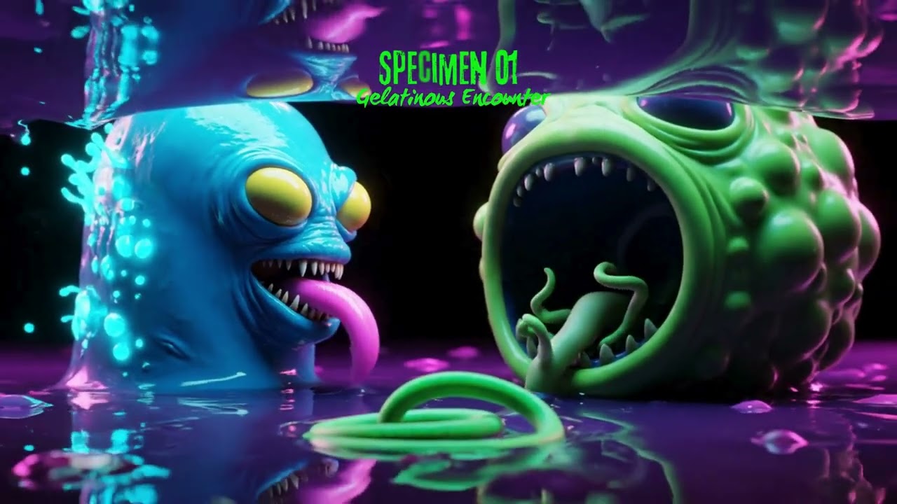 Alien Close-Up: Surreal Encounter Under Gel!   