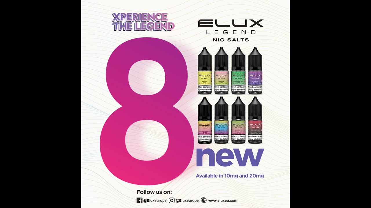 Elux Legend Salts 8 New Flavours