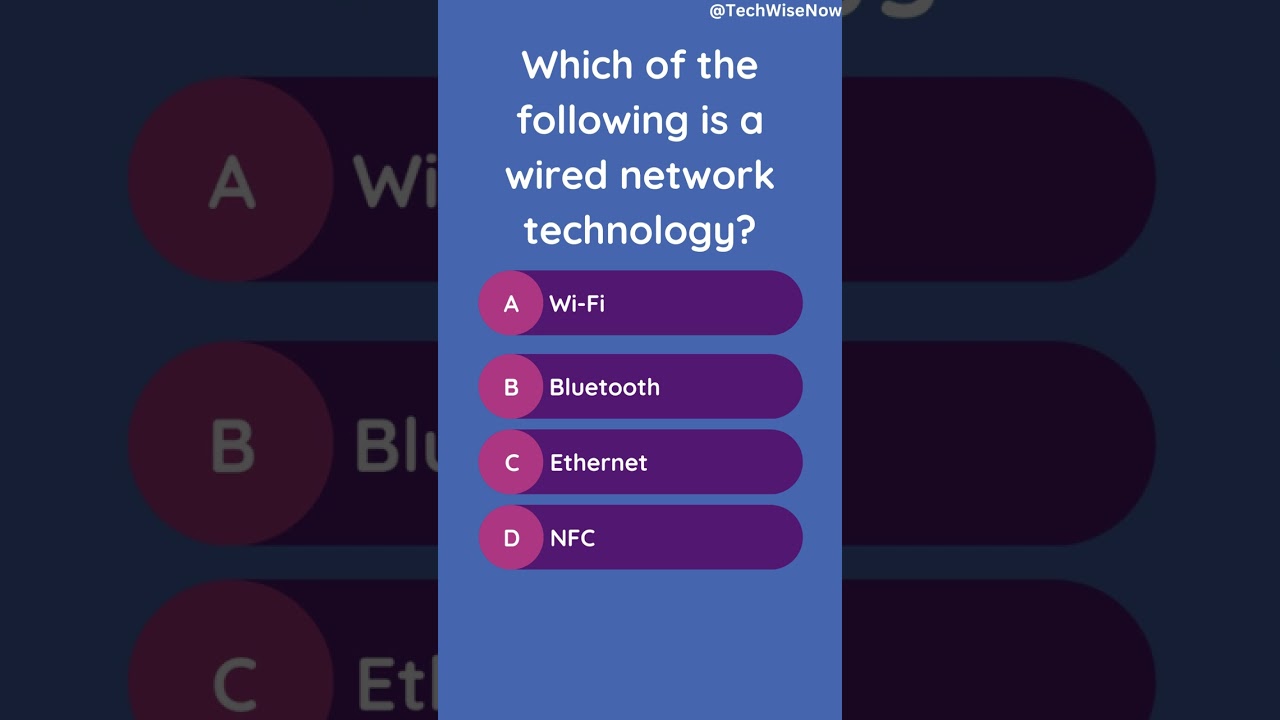 Wired Network Technology 💻  || #education #shorts #quiz #gk #knowledgefacts