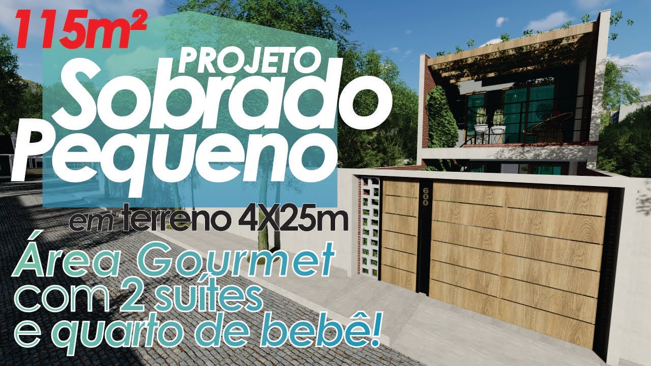 CASA PEQUENA  - SOBRADO PEQUENO E MODERNO - 115M&sup2; - LOTE 4M X 25M