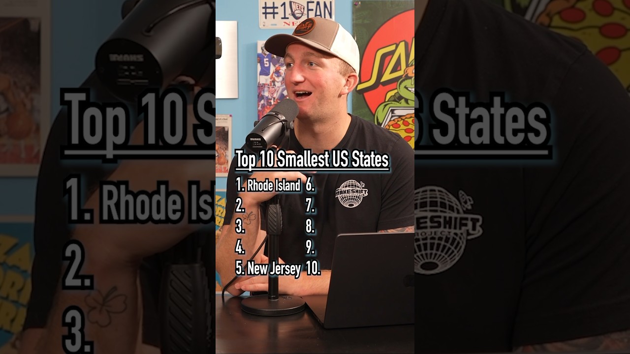 Top 10 Smallest States In The USA! Can You Guess Them? #shorts #top10 #states #usa #guessinggame