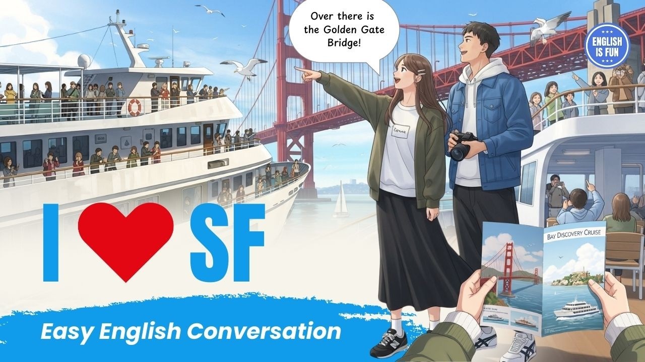 🌉 Fun & Easy English in San Francisco | Simple Travel Dialogue #learnenglish #travelenglish