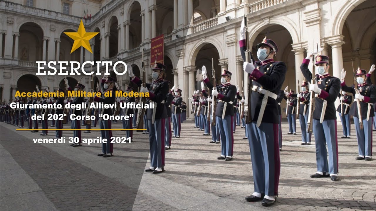 Accademia Militare di Modena - Giuramento degli Allievi Ufficiali del 202&deg; Corso &ldquo;Onore&rdquo;