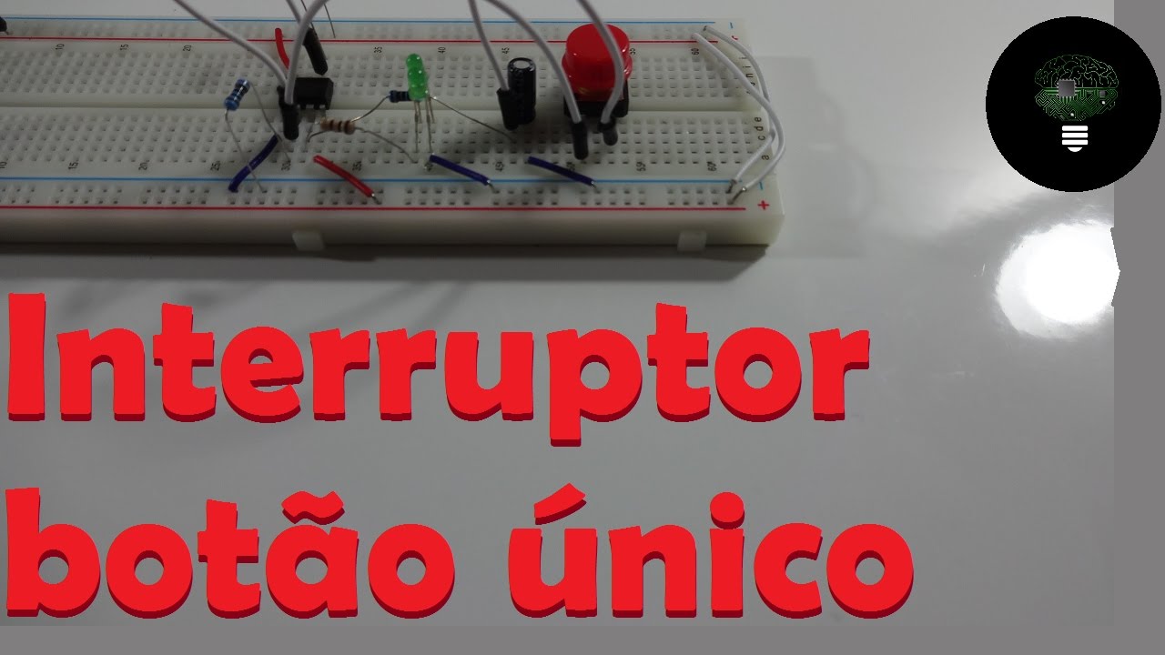 Interruptor liga e desliga (on/off) com um mesmo botão - push button