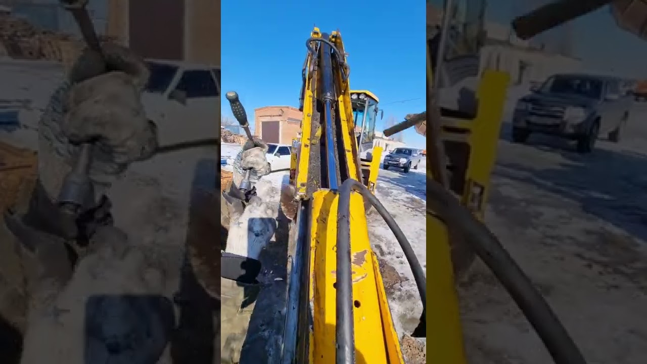 Замена направляющих телескопа на jcb3cx super