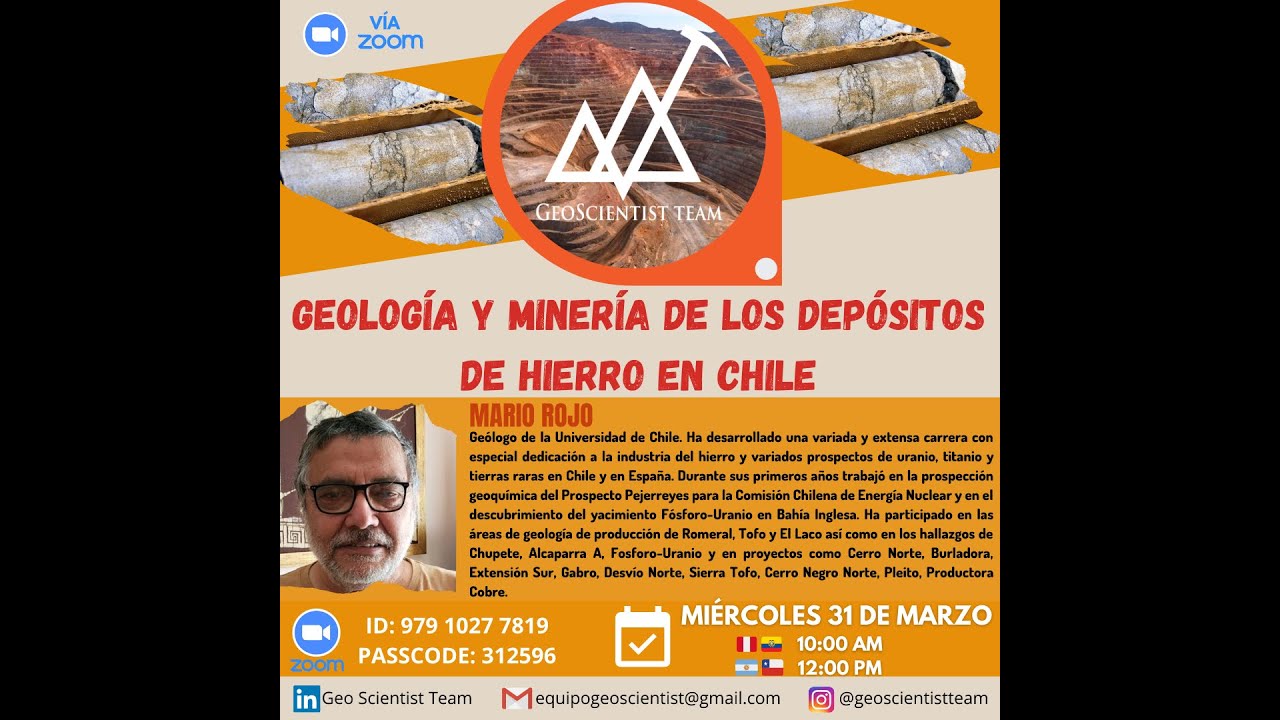 Geología y Minería de los depósitos de hierro en Chile