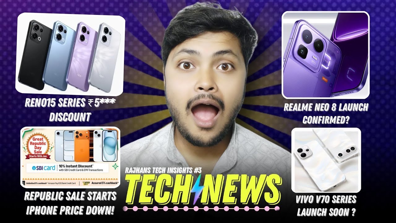 Vivo v70 Series launch Soon🔥10000 mah batt⚡Realme P4Power,Reno 15 Series ₹5***Discount,Iphone sales